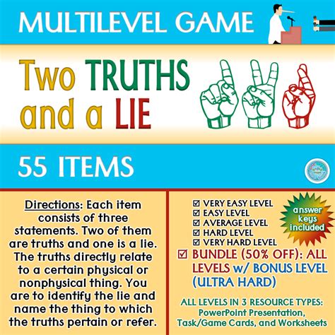 2 truths and a lie game|How to Play Two Truths, One Lie: Rules & Good Lies to Tell .